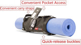 Redrock Inc Yoga Mat Strap Sling with a Built-in Zippered Bag for Phone, Keys, Credit Card Water-Resistant Heavy-Duty Nylon Pocket Quick-Release Buckles, Suitable for All Mat Sizes Pilates Unic Gifts